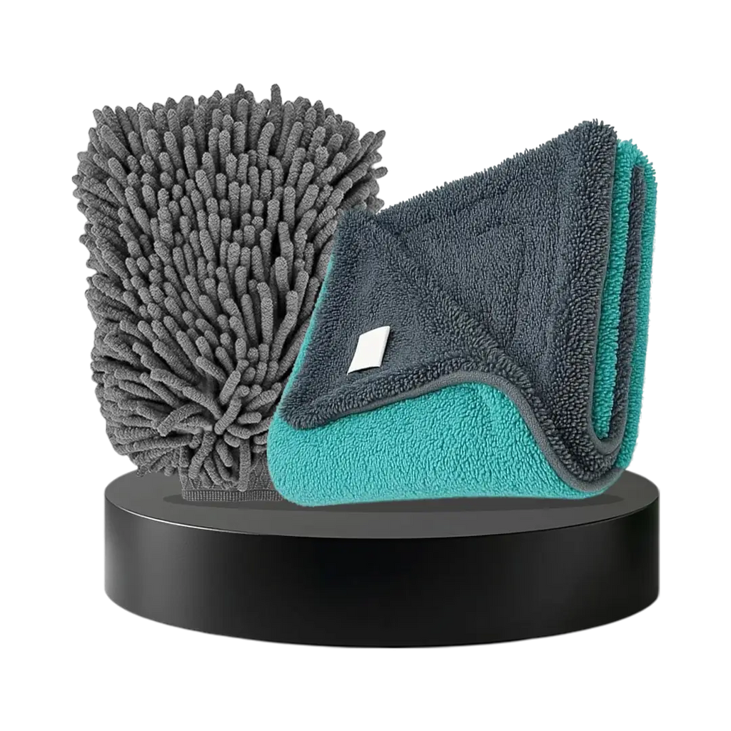 1200 GSM ( 40 X 60 ) Micro fiber + Glove Combo