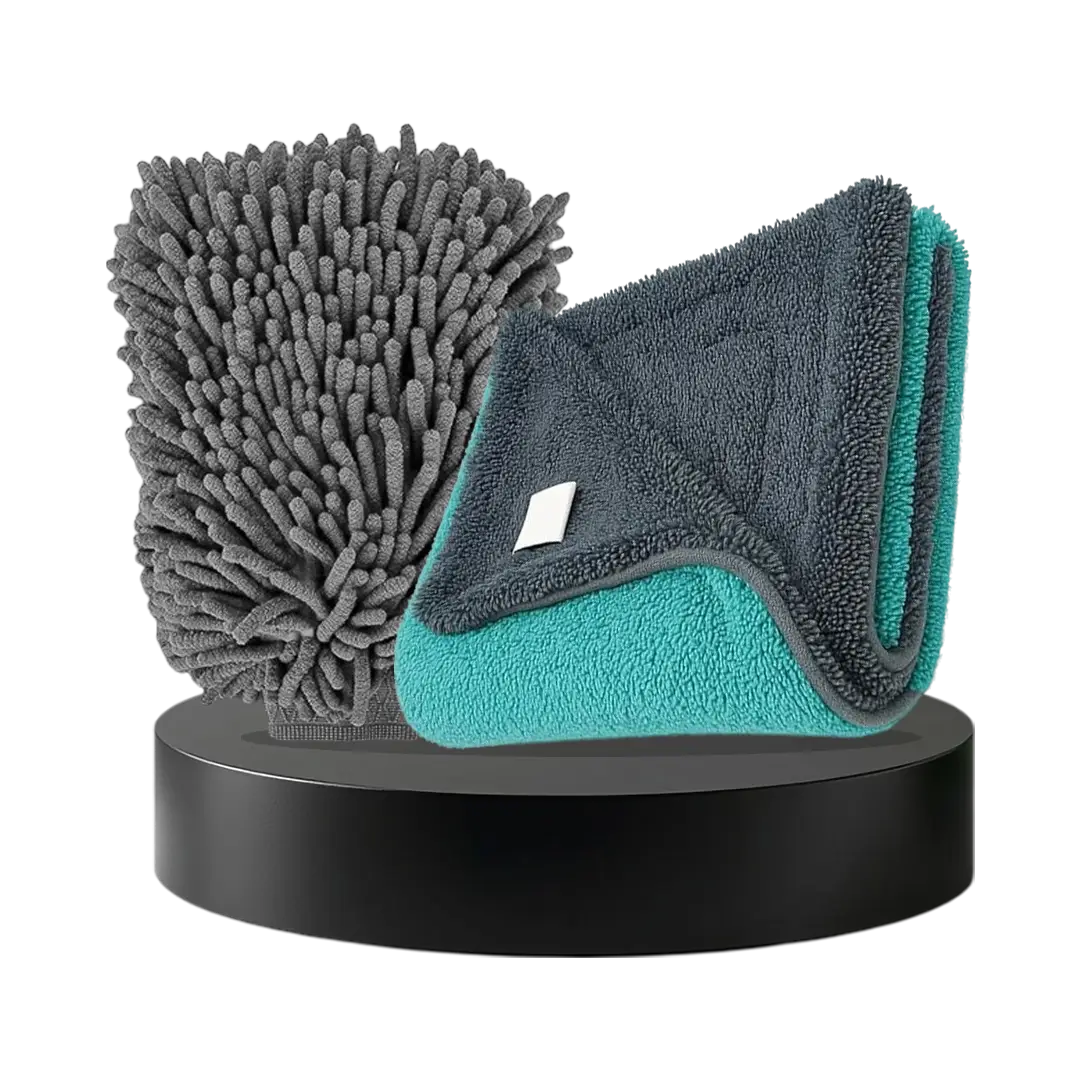 1200 GSM ( 40 X 60 ) Micro fiber + Glove Combo